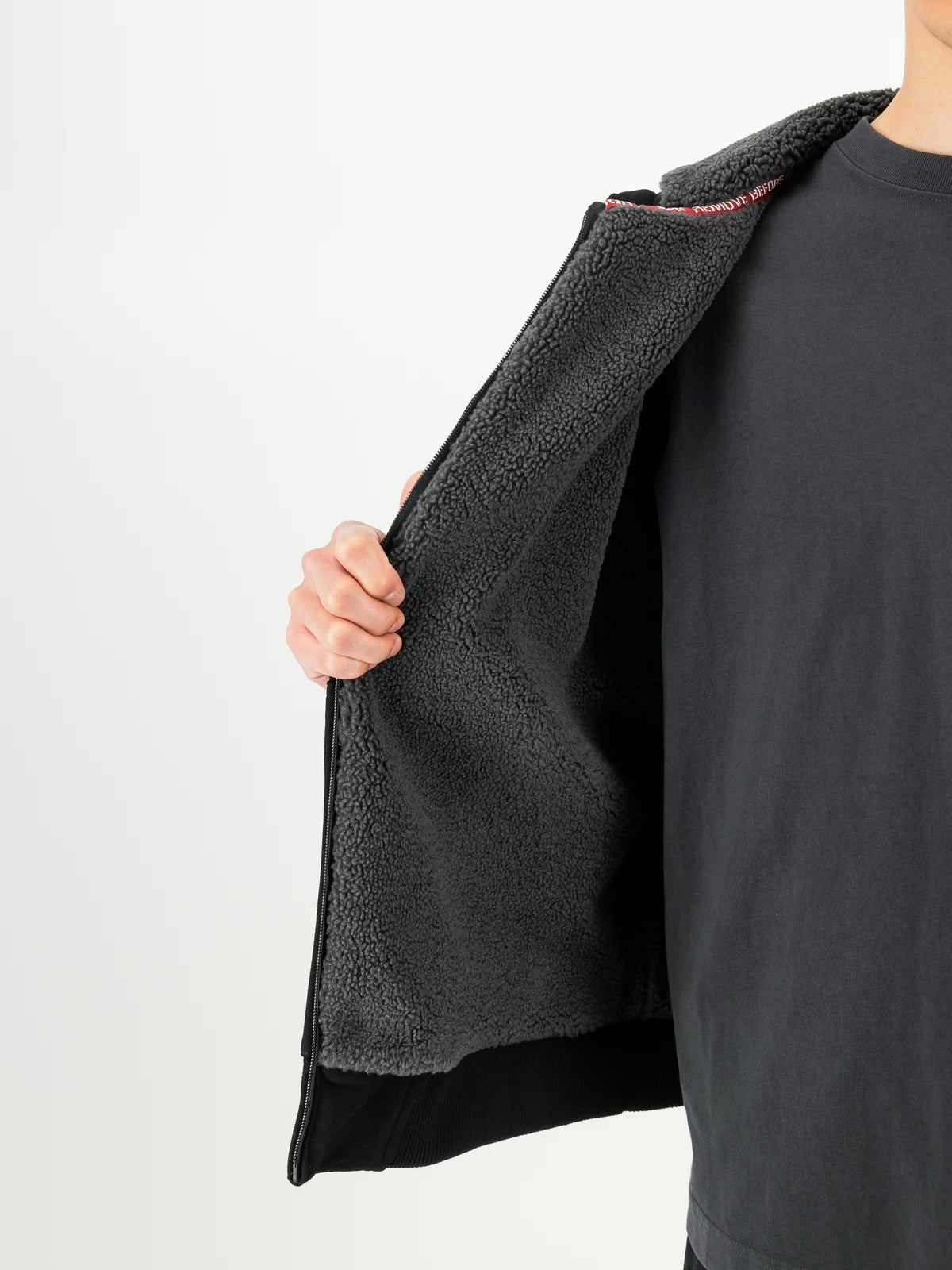 SUDADERA FLEECE SHERPA CON CREMALLERA Y CAPUCHA - NEGRO - ALPHA INDUSTRIES | 268336-03