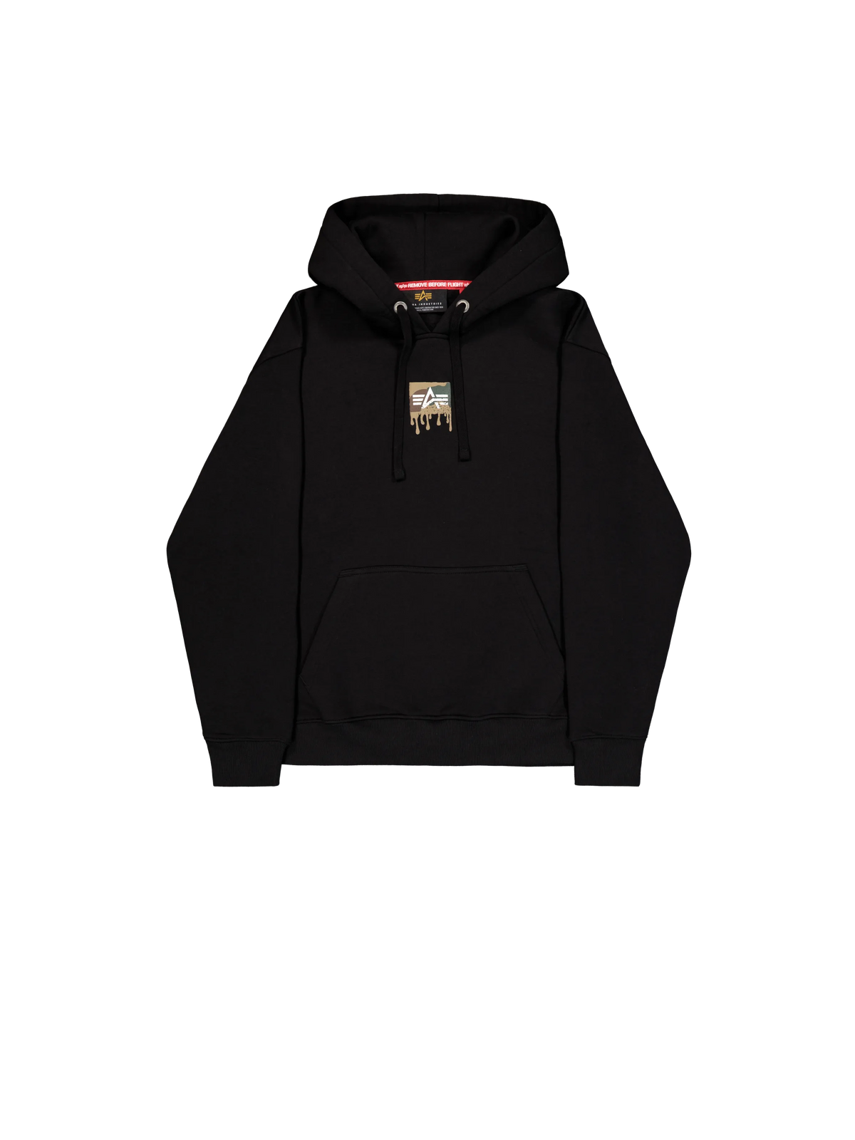SUDADERA CAPUCHA "DRIPPING CAMO PRINT" - NEGRO - ALPHA INDUSTRIES | 268338