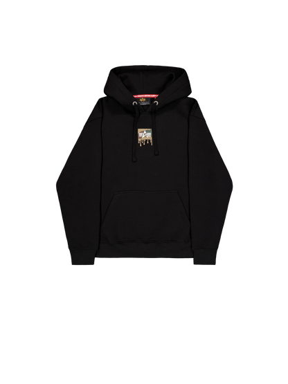 SUDADERA CAPUCHA "DRIPPING CAMO PRINT" - NEGRO - ALPHA INDUSTRIES | 268338