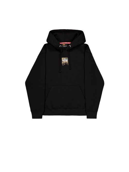 SUDADERA CAPUCHA "DRIPPING CAMO PRINT" - NEGRO - ALPHA INDUSTRIES | 268338