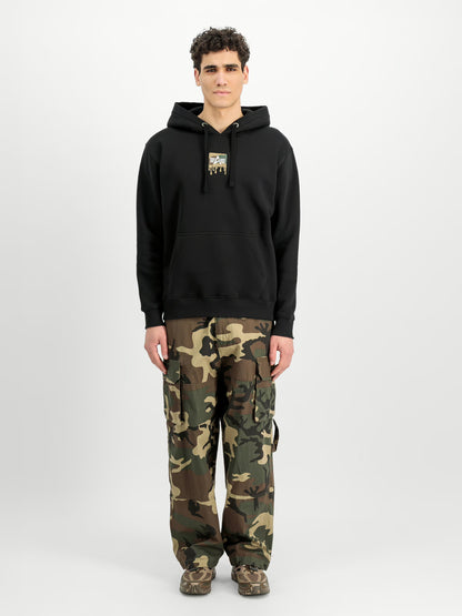SUDADERA CAPUCHA "DRIPPING CAMO PRINT" - NEGRO - ALPHA INDUSTRIES | 268338