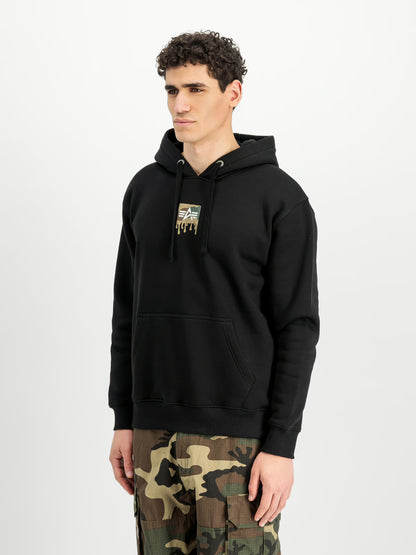 SUDADERA CAPUCHA "DRIPPING CAMO PRINT" - NEGRO - ALPHA INDUSTRIES | 268338