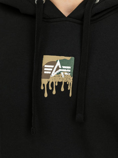 SUDADERA CAPUCHA "DRIPPING CAMO PRINT" - NEGRO - ALPHA INDUSTRIES | 268338