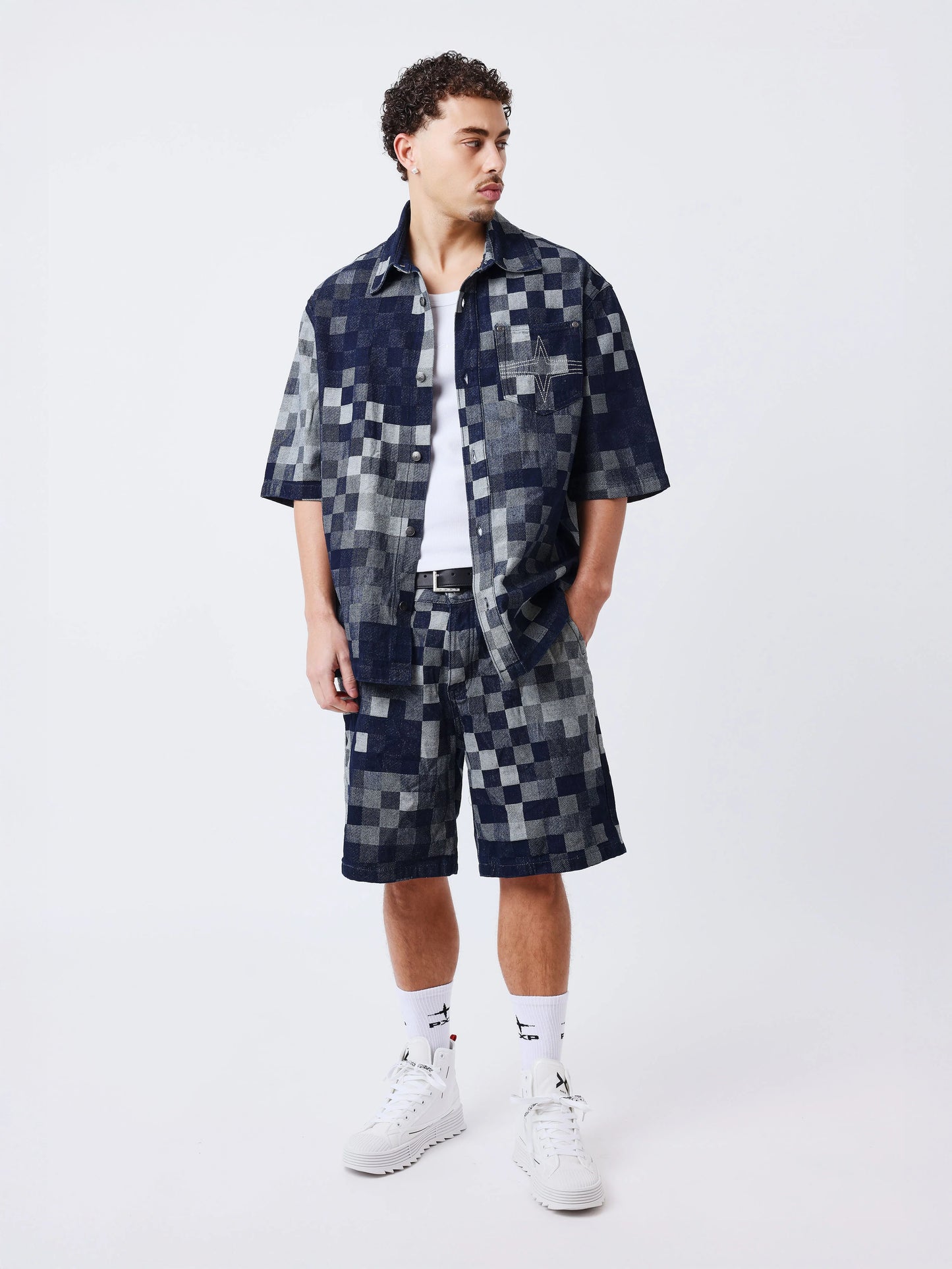 CAMISA DE MANGA CORTA PIXEL - AZUL - PROJECT X PARIS | PXP 2693126
