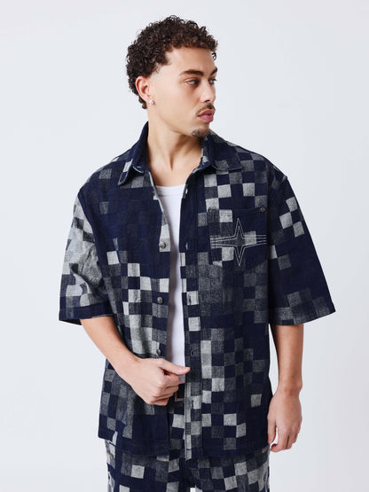 CAMISA DE MANGA CORTA PIXEL - AZUL - PROJECT X PARIS | PXP 2693126