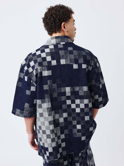 CAMISA DE MANGA CORTA PIXEL - AZUL - PROJECT X PARIS | PXP 2693126