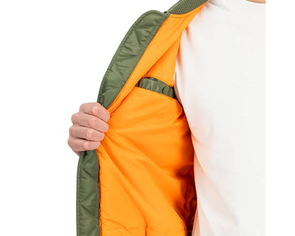 CHAQUETA BOMBER "MA-1 VF EMB BACK" - VERDE MILITAR - ALPHA INDUSTRIES | 268114-01