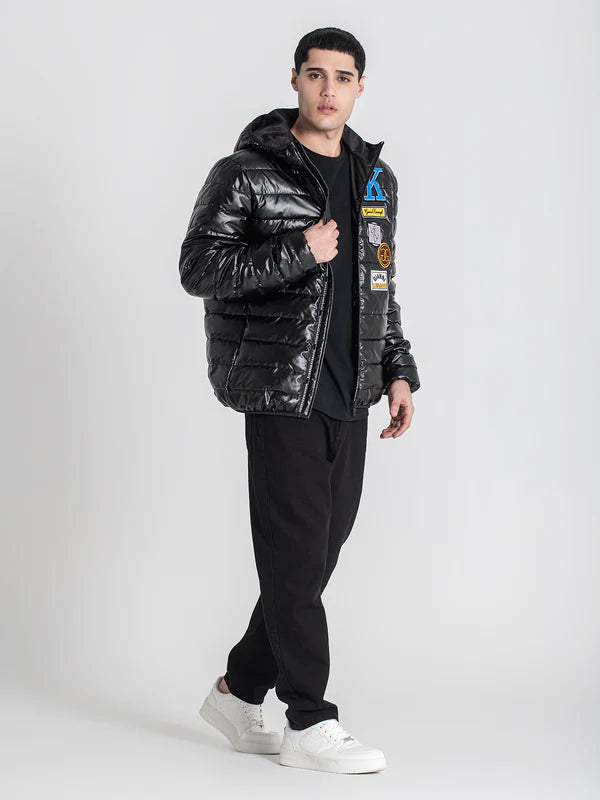 CHAQUETA CAPUCHA ¨COLLAGE¨ - NEGRO - GIANNI KAVANAGH | GKM007002