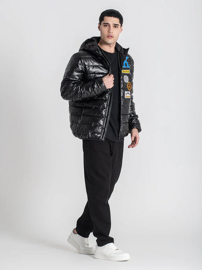 CHAQUETA CAPUCHA ¨COLLAGE¨ - NEGRO - GIANNI KAVANAGH | GKM007002