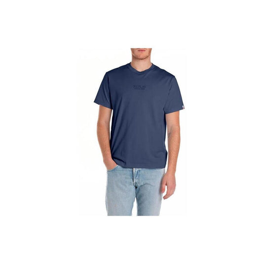 CAMISETA LOGO RELIEVE - AZUL - REPLAY | M3047.000.23732P
