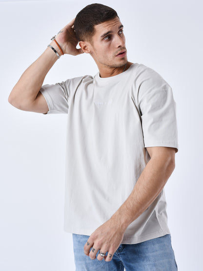 CAMISETA CON LOGO BORDADO - GRIS CLARO - PROJECT X PARIS | T231014_GG