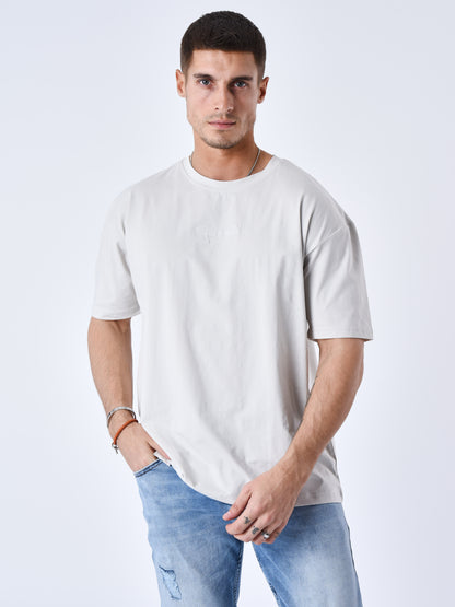 CAMISETA CON LOGO BORDADO - GRIS CLARO - PROJECT X PARIS | T231014_GG