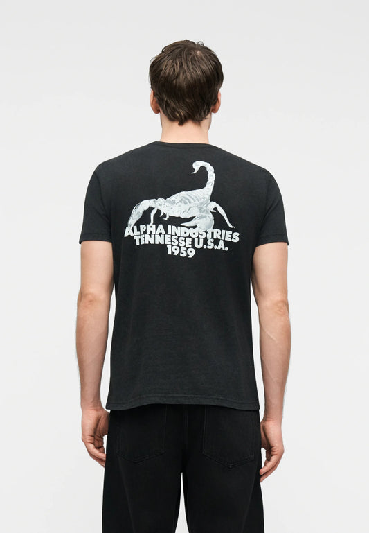 CAMISETA "HERITAGE SCORPION" - NEGRO LAVADO - ALPHA INDUSTRIES | 266510