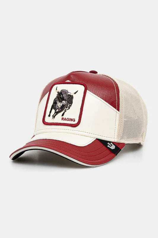 GORRA TRUCKER TORO "MOTO RAGING" - ROJO / BLANCO - GOORIN BROS THE FARM ANIMALS | 101-1692