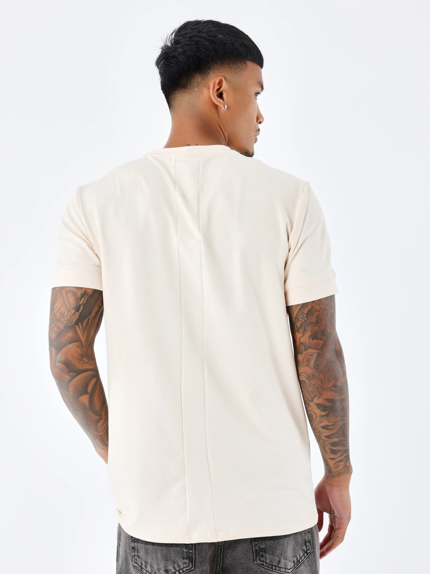 CAMISETA TECHWEAR CON LOGO BORDADO - BEIGE - PROJECT X PARIS | 2310067-IV