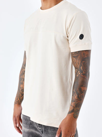 CAMISETA TECHWEAR CON LOGO BORDADO - BEIGE - PROJECT X PARIS | 2310067-IV