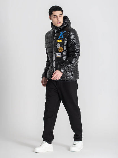 CHAQUETA CAPUCHA ¨COLLAGE¨ - NEGRO - GIANNI KAVANAGH | GKM007002