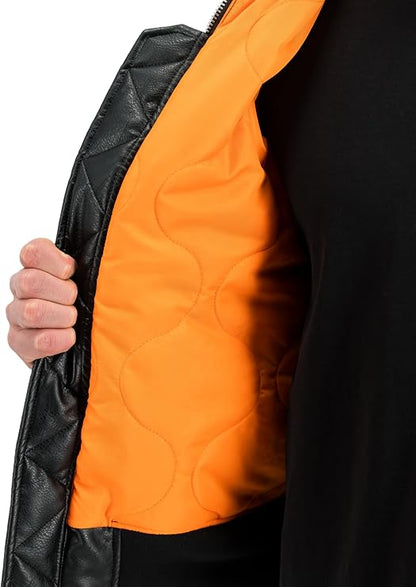 CHAQUETA BOMBER "CWU FL MOD" - NEGRO/VERDE MILITAR - ALPHA INDUSTRIES | 268140