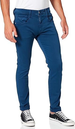 PANTALÓN VAQUERO AJUSTADO SLIM FIT ANBASS HYPERFLEX - AZUL - REPLAY | M914Y.000.8366197