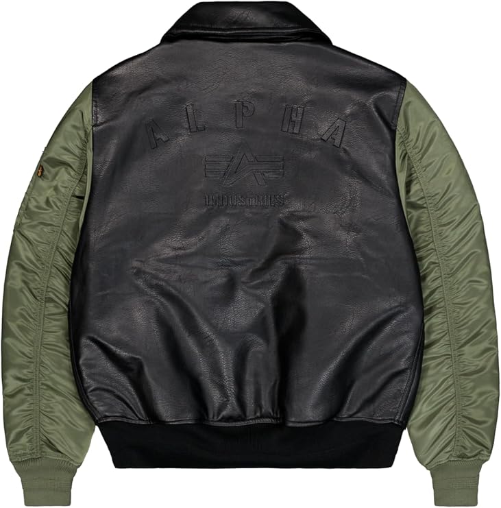 CHAQUETA BOMBER "CWU FL MOD" - NEGRO/VERDE MILITAR - ALPHA INDUSTRIES | 268140