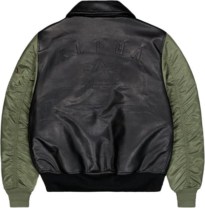 CHAQUETA BOMBER "CWU FL MOD" - NEGRO/VERDE MILITAR - ALPHA INDUSTRIES | 268140