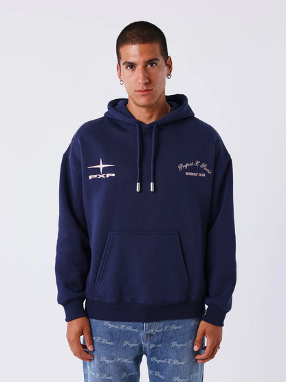 SUDADERA CON CAPUCHA "MEMBER´S CLUB" - AZUL MARINO - PROJECT X PARIS | 2522302_BS