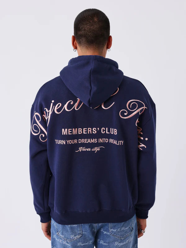 SUDADERA CON CAPUCHA "MEMBER´S CLUB" - AZUL MARINO - PROJECT X PARIS | 2522302_BS