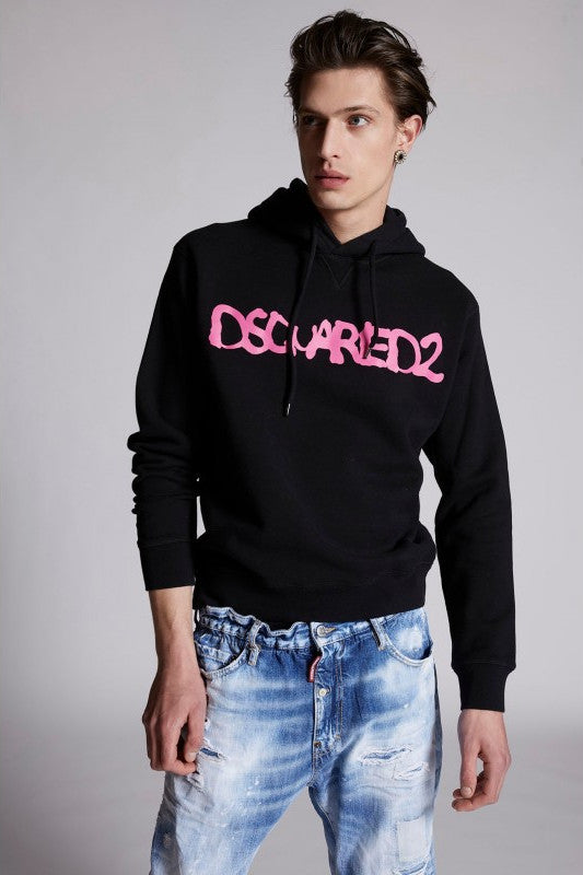 SUDADERA CON CAPUCHA "FLUOR" - BLACK - DS2 - Blue Denim