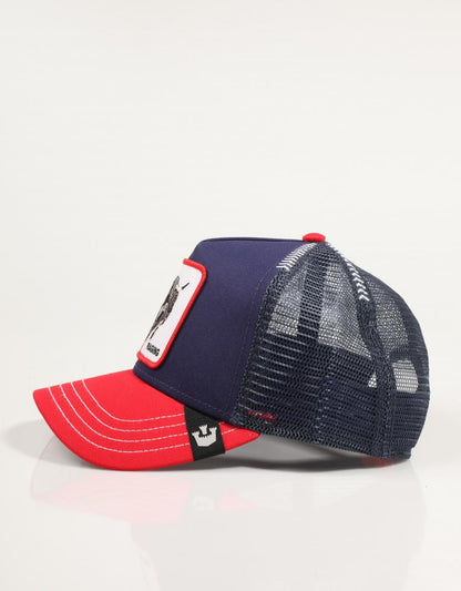 GORRA TRUCKER TORO "MOTO RAGING" - AZUL/ROJO - GOORIN BROS THE FARM ANIMALS | 101-2637