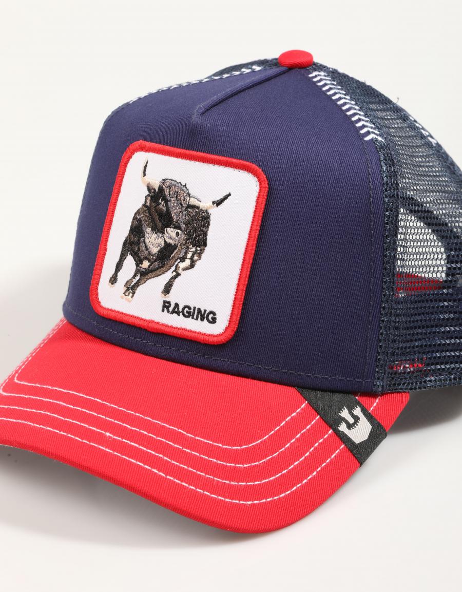 GORRA TRUCKER TORO "MOTO RAGING" - AZUL/ROJO - GOORIN BROS THE FARM ANIMALS | 101-2637