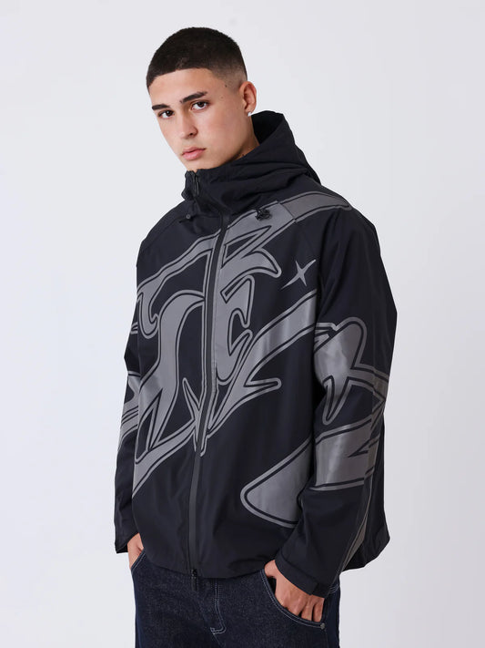 CHAQUETA CORTAVIENTOS CON ESTAMPADO TAG - NEGRO - PROJECT X PARIS | 2633307_BK