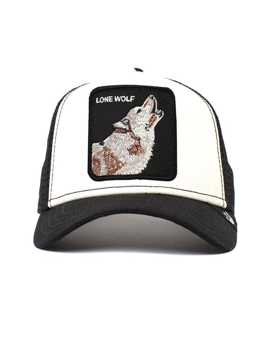 GORRA TRUCKER LOBO "THE LONE WOLF" - BLANCO/NEGRO - GOORIN BROS THE FARM ANIMALS | 101-0389