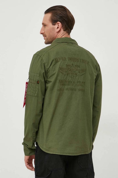 CAMISA DE ALGODÓN - VERDE OLIVA - ALPHA INDUSTRIES | 138422