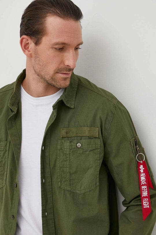 CAMISA DE ALGODÓN - VERDE OLIVA - ALPHA INDUSTRIES | 138422