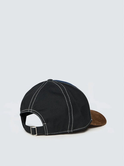 GORRA DE BÉISBOL CON MEZCLA DE MATERIALES Y PARCHE - BLACK/JEANS - REPLAY | AX006G.000.A7243T