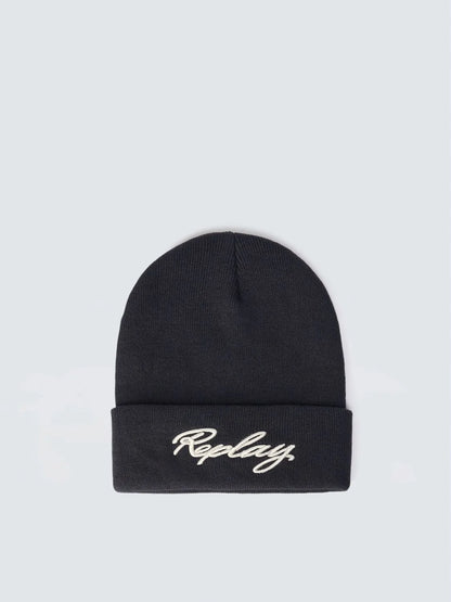 GORRO CON LOGOTIPO BORDADO - AZUL MARINO - REPLAY | AX006O.000.A7243Q