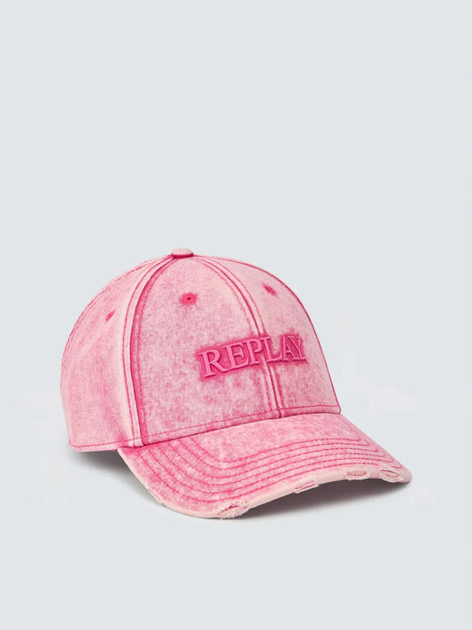 GORRA DESGASTADA CON LOGO BORDADO - ROSA - REPLAY | AX4161.006.A0113H