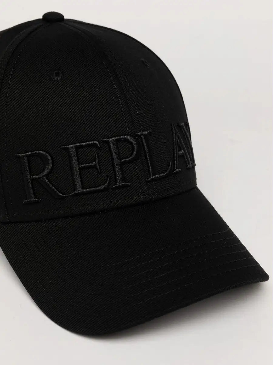 GORRA CON LOGO BORDADO - NEGRO - REPLAY | AX4308.001.A0113