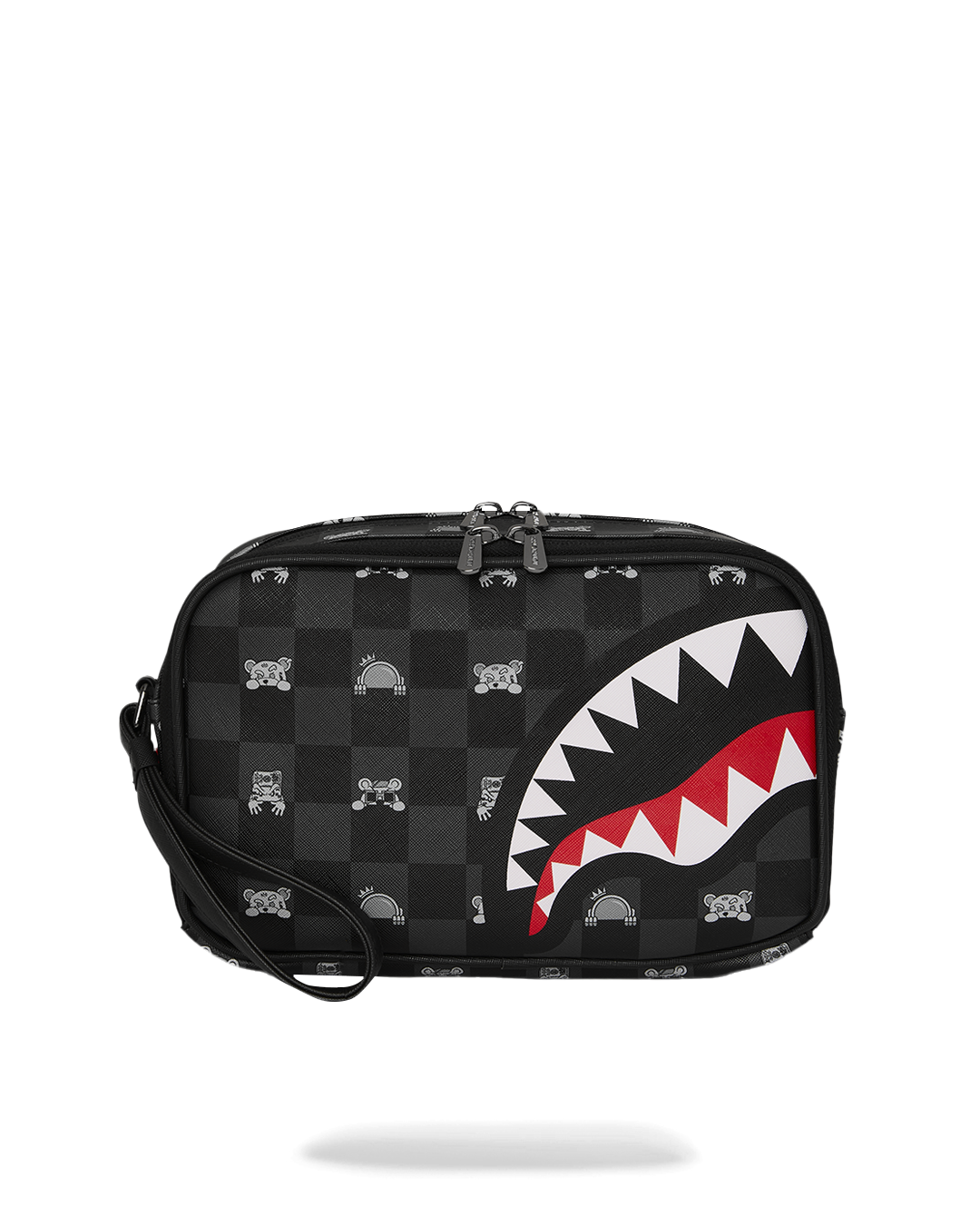 NECESER GRAY PEEKING CHARACTER CHECK TOILETRY - NEGRO - SPRAYGROUND | 910B8914NSZ