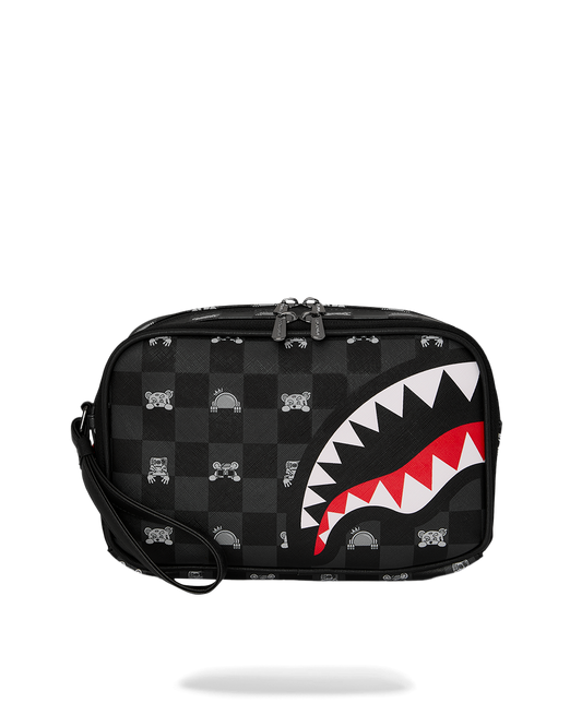 NECESER GRAY PEEKING CHARACTER CHECK TOILETRY - NEGRO - SPRAYGROUND | 910B8914NSZ