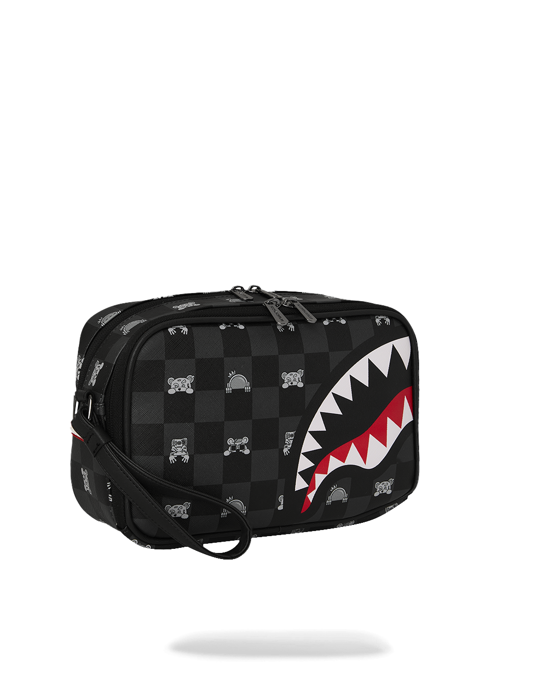 NECESER GRAY PEEKING CHARACTER CHECK TOILETRY - NEGRO - SPRAYGROUND | 910B8914NSZ