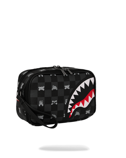 NECESER GRAY PEEKING CHARACTER CHECK TOILETRY - NEGRO - SPRAYGROUND | 910B8914NSZ