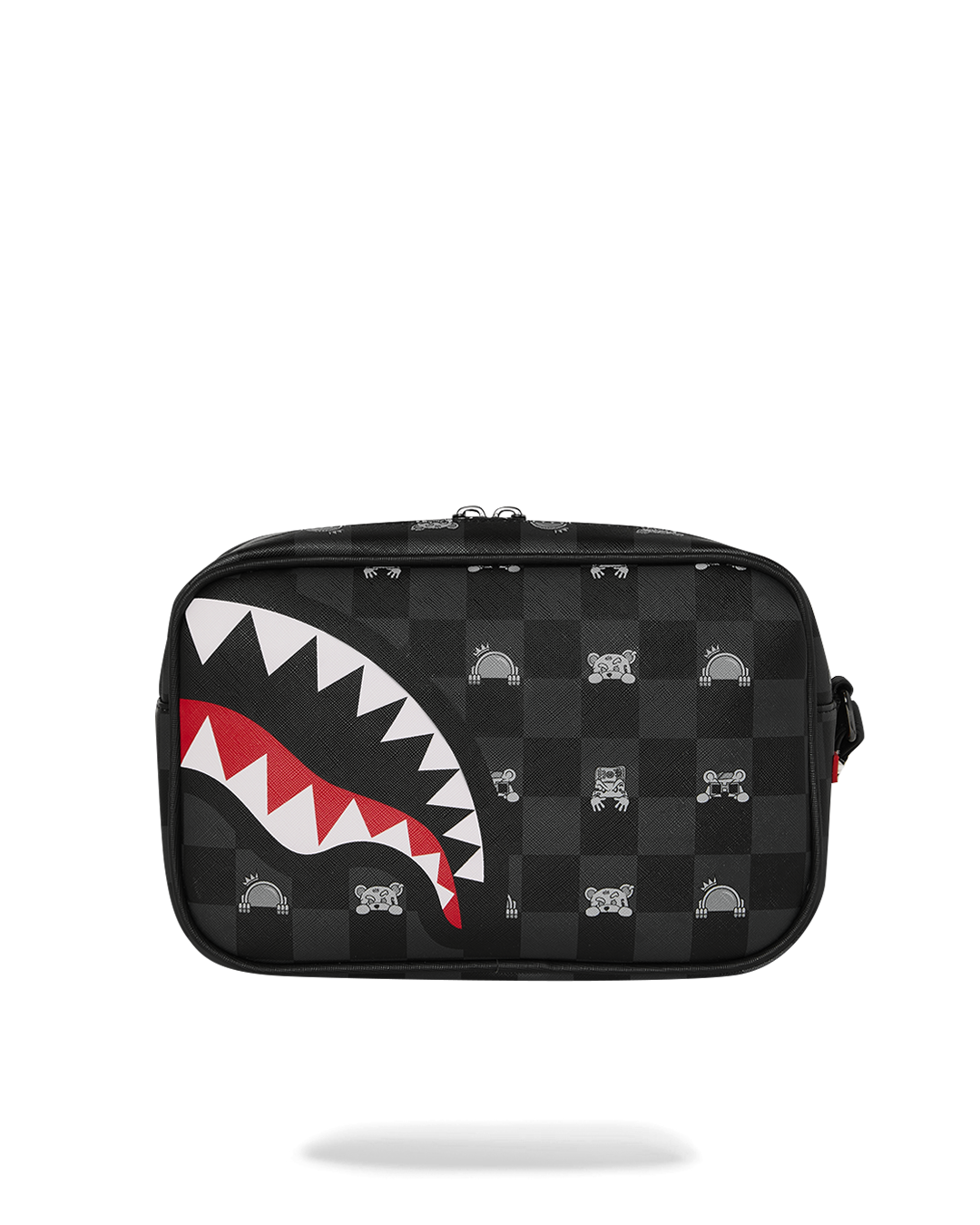 NECESER GRAY PEEKING CHARACTER CHECK TOILETRY - NEGRO - SPRAYGROUND | 910B8914NSZ