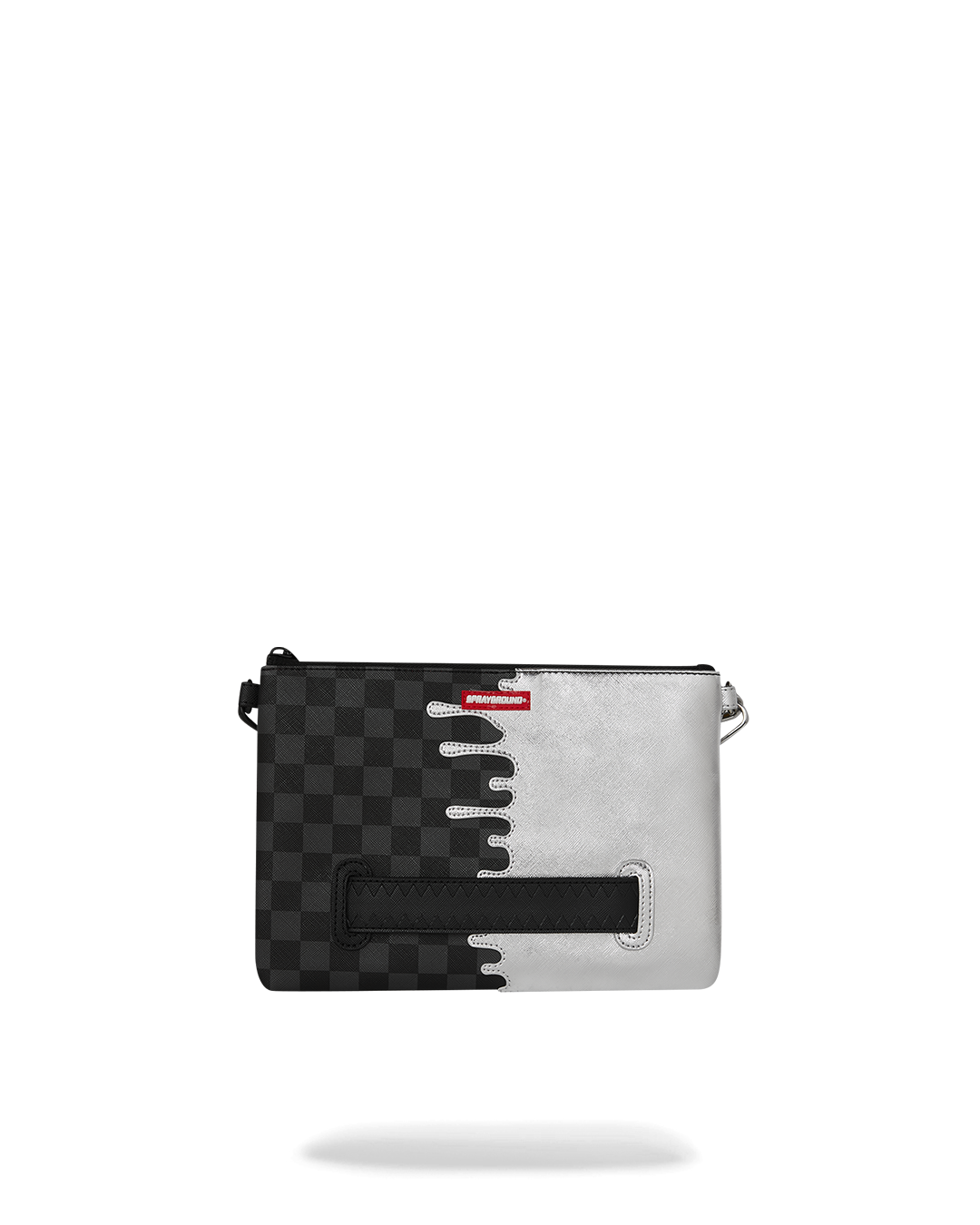 BOLSO POCHETTE CONVERTIBLE BANDOLERA SILVER SIDE DRIP CROSSOVER CLUTCH - NEGRO/GRIS - SPRAYGROUND | 910B8929NSZ