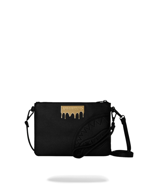 BOLSO POCHETTE CONVERTIBLE BANDOLERA GOLD BRICK DRIP CROSSOVER CLUTCH - NEGRO- SPRAYGROUND | 910B9044NSZ