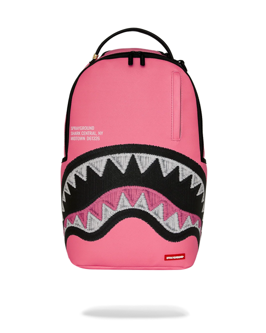 MOCHILA SHARK CENTRAL EMBROIDERED EFFECT BACKPACK - ROSA - SPRAYGROUND | 910B9630NSZ