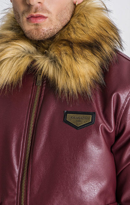 CHAQUETA "AVIATOR" - BURGUNDY - GK - Blue Denim