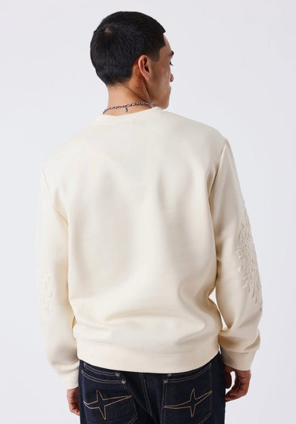 SUDADERA CUELLO REDONDO CON RELIEVE - BEIGE - PROJECT X PARIS | PXP-2622325-CC