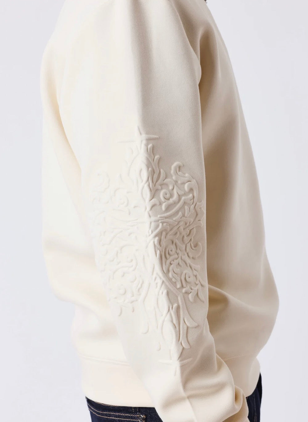 SUDADERA CUELLO REDONDO CON RELIEVE - BEIGE - PROJECT X PARIS | PXP-2622325-CC