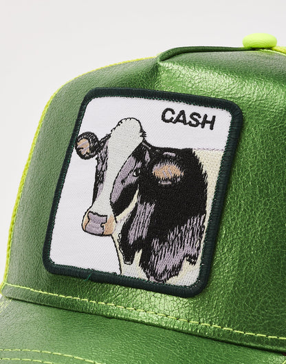 GORRA TRUCKER VACA "CASH SHINE METALLIC" - VERDE METÁLICO - GOORIN BROS THE FARM ANIMALS | 101-0910